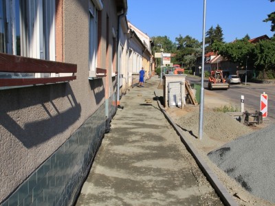 Stavební práce na ulici Pavlíkova 2015