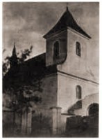 Kostel všech svatých. Původní podoba kostela Všech Svatých v Ořechově do roku 1899 před přestavbou. 
