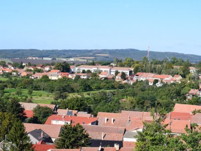 Pohledy na Ořechov z věže kostela Všech svatých 2019