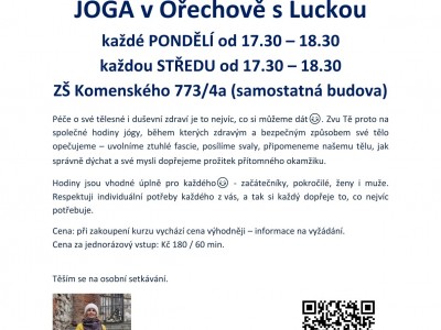 Jóga v Ořechově s Luckou