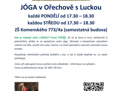 Jóga v Ořechově s Luckou