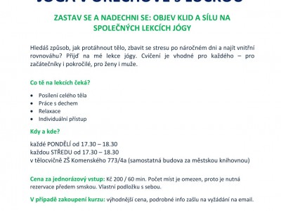 Jóga v Ořechově s Luckou