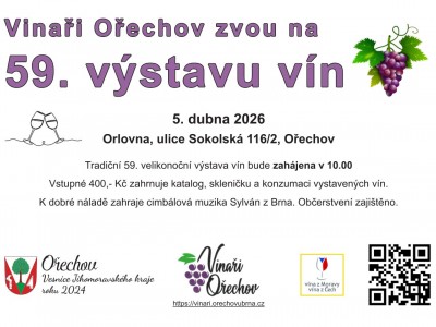 Vinaři Ořechov - 59. ročník výstava vín