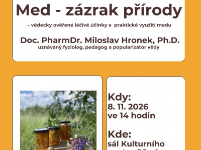ZO ČSV - přednáška "Med zázrak přírody" 